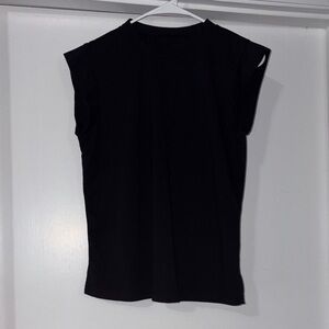 Elegant Black Sleeveless Tee